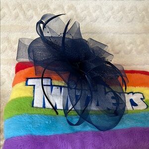 Source Unknown Navy Blue Mesh Fascinator Headband